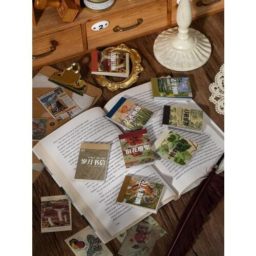 30Pcs/Lot Flower Aesthetics Butterfly Material Paper Junk Journal Planner Scrapbooking Vintage Decorative DIY Craft Paper