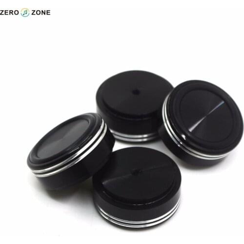 4PCS Black Aluminum Machine Feet Amplifier / Speaker Rack Foot Diameter: 39mm high: 17mm ZJ-2