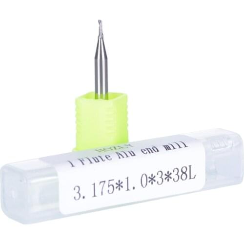 5Pcs 3.175x1.0x3mm Single Flute Milling cutters for Aluminum CNC Tools Solid Carbide,aluminum composite panels