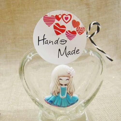 Free shipping 100PCS/Lot 3.5cm Hand Made Sticker Labels Hand made Sealing adhesive labels For DIY Hand Made Gift /Cake /Candy