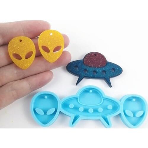 Keychain Epoxy Resin Mold Earrings Pendant Silicone Mould DIY Crafts Jewelry Necklace Casting Tools
