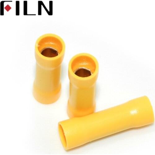 BV5.5 Bullet Shaped Female Insulating Joint Wire Connector Electrical Crimp Terminal AWG12-10 100Pcs/lot