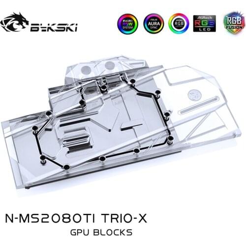 Bykski N-MS2080TI TRIO-X GPU Block for MSI RTX2080Ti GAMING TRIO