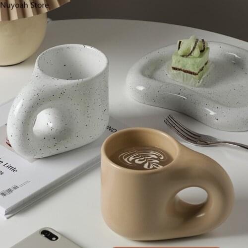 Nordic Ceramic Mug Creative Personality 380ML Coffee Cup Large Capacity Simple Home Office Drinking Cup Living Room Decoration