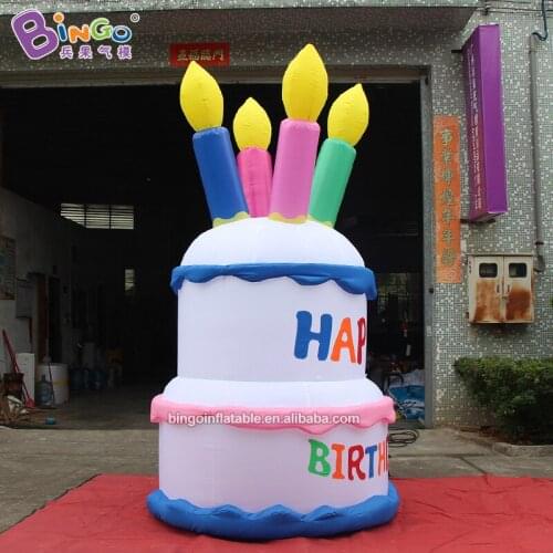 Lastest 3mH inflatable birthday cakes model for birthday party or event decoration / dessert model balloons toys