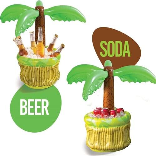 Summer Cooler Beer Drink Ice Bucket Hawaiian Decor Party Beach Inflatable Swimming Pool Party Container PVC Drink Cooler Storage