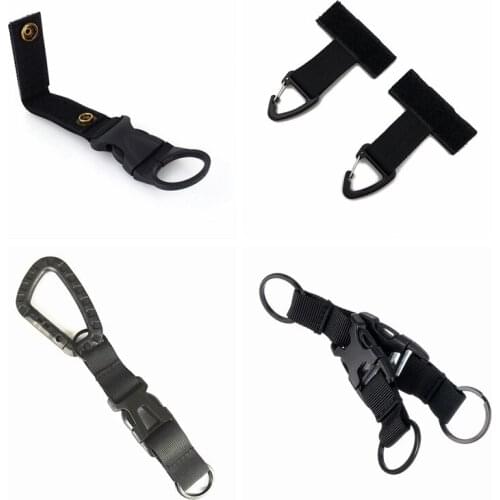 Molle Buckle Double Key Webbing Buckle Hook Water Bottle Holder Clip EDC Climb Carabiner Belt Backpack Hanger Camp