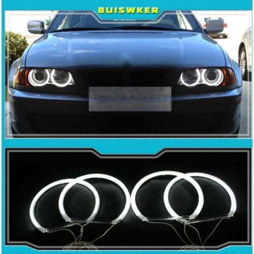 CCFL Angel Eyes Kit Warm White Halo Ring For BMW 5 SERIES E39 525i 528i 530i 540i 1997 1998 1999 2000 Demon Eye