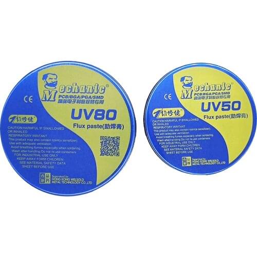 MECHANIC UV80 UV50 Paste Flux No-clean Soldering Tin BGA Solder Flux Electric Soldering Iron Welding Fluxes For PCB/BGA/PGA/SMD