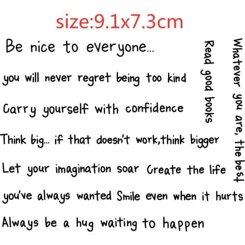 English phrase pattern Transparent Clear Silicone Stamp/Seal for DIY scrapbooking/photo album Decorative clear stamp sheets