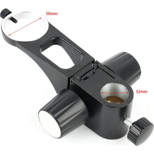 Diameter 50mm C Mount Zoom Lens Adjustable Focus Holder Install Diameter 32mm Arm Bracket Microscope Stand Gear Accessories