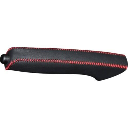 Genuine Leather Handbrake Grips For Nissan March Natural leather cover on the handbrake car accessories interior