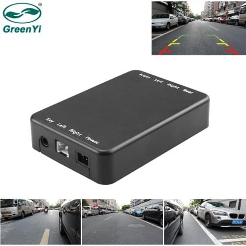 GreenYi 4 Cameras Video Control Image Switch Combiner Channel Converter Box for Car Driving System Front Rear Left Right View