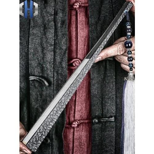 Titanium Alloy Folding Fan Nine Inch 18 Square Stone Metal Taiji Kungfu Iron Fan Steel Tactical Self-defense