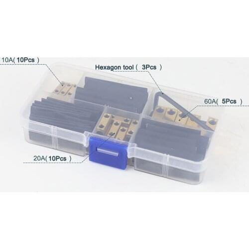 Pressure-free Copper Connection Tube Wire Quick Connector 10A 20A 60A Screw Crimp Terminal Block