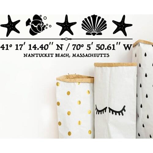 Modern nantucket beach Wall Art Decal Decoration Fashion Sticker For Living Room Kids Room Decoration Decal Creative Stickers