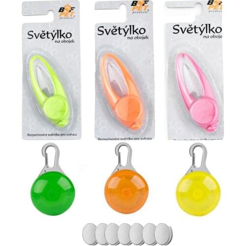 Dog Collar Light Safety Clip-On LED Lights Carabiner for Night Walking Waterproof Attach to Collar Leash or Harness (6-Pack)