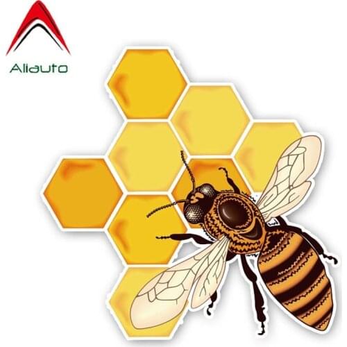 Aliauto Funny Car Sticker Bees That Eat Honey Interesting Decal Accessories PVC for Volkswagen Polo Ford BMW Audi.13CM*13CM
