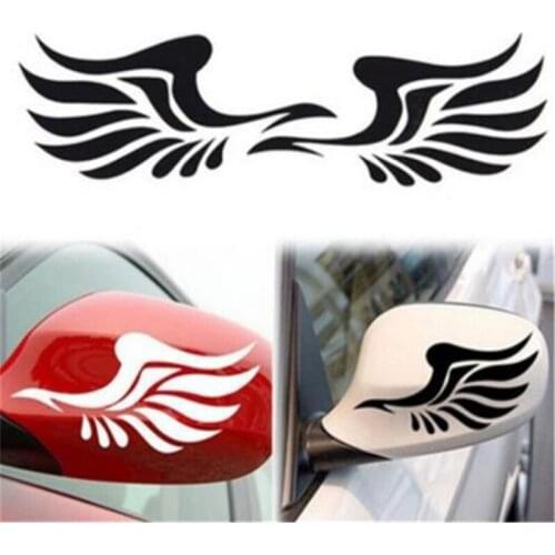 Car Rearview Mirror Sticker Wing Shape Reflective Car Sticker Car Decoration Sticker