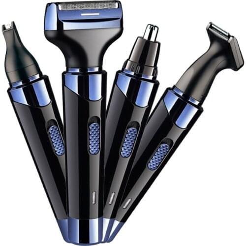 4 In 1 Mens Nose Hair Trimmer USB Rechargeable Beard Hair Trimmer Eyebrow Hair Trimmer Sideburn Trimmer Electric Shaver Beard