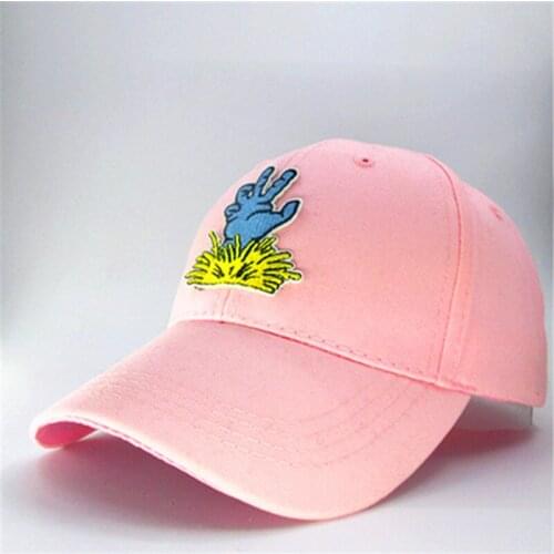 Demon Hand Embroidery Cotton Baseball Cap Hip-hop Cap Adjustable Snapback Hats for Men and Women 52