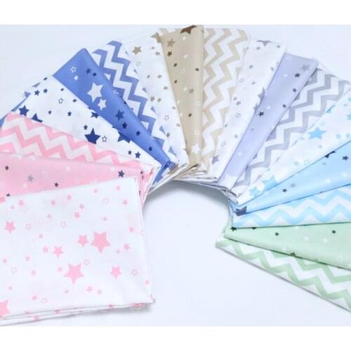 Stars Wave Printed cotton fabric twill cloth DIY sewing for kid bedding textile dress shabby chic curtain telas fabric tissue