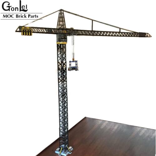 NEW MOC - Large Tower Crane Construction Machinery Building Block Bricks DIY Toys Assembly Technical Remote Control Model Gifts