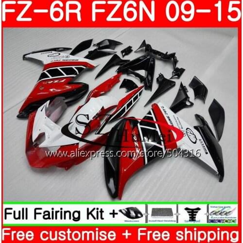 Body For YAMAHA FZ6N FZ6 FZ6R 09 10 11 12 13 14 15 75SH3 FZ-6R FZ 6R 2009 2010 2011 2012 2013 2014 2015 Fairings HOT red white