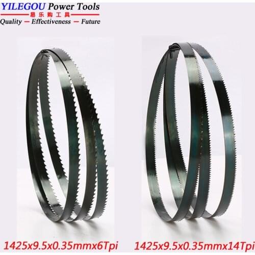 2 Pieces 8" Band Saw Blade. 1425 * 9.5 * 0.35mm Woodworking Saw Blade Cutting Straight Line 1425mm x 3/8" With 6, 14Tpi. Durable