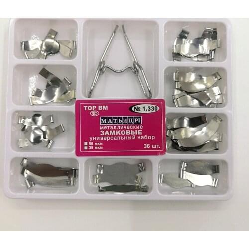 Dental Matrix Spring clip set Teeth Replacement Dental repair Tools No.1.330 Sectional Contoured Metal Matrices Full kit