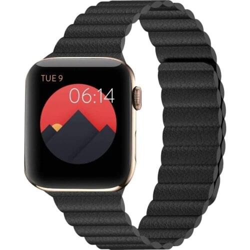 Genuine Leather Loop Bracelet Belt Band for Apple Watch 6 5 4 42MM 38MM 44MM 40MM Strap for IWatch Series 6 5 4 3 2 1 Wristband