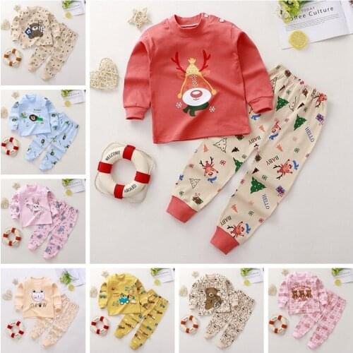 0-24 Month Babies Clothes Baby Girl Set Winter Pure Cotton Infantil Underwear Suits Print Cartoon Baby Outfits Fashion NEW