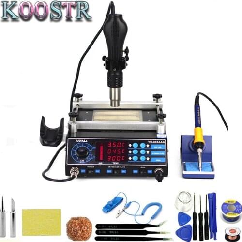 650W YIHUA 853AAA Hot Air Gun Rework Station Imported Soldering Iron With Preheat BGA Station Cellphone 3 In 1 Repair Tool