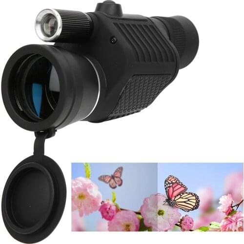 8X40 Portable Handheld High Definition Magnification Lighting Flashlight Monocular Telescope With Compass