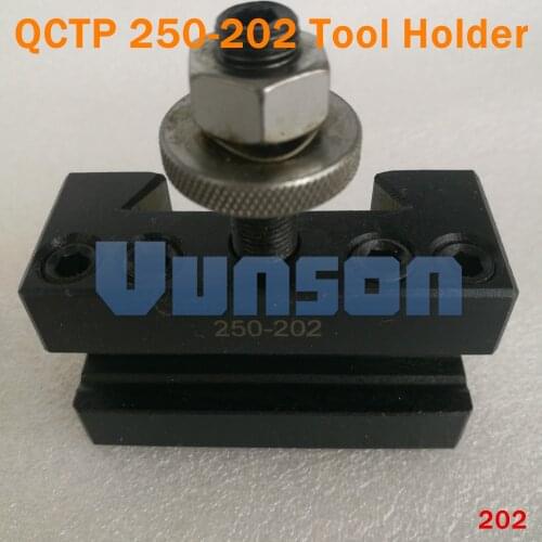 QCTP 250-202 Quick Change Tool QCT holder Turning Boring and Facing tool holder with V groove for Lathe Clamping Capacity 5/8"