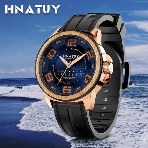 Relogio Masculino Wood Mens Watch Sport Stainless Steel Men Watch Waterproof 5Bar Luxury Quartz Mens Clock Wristwatch Hnatuy