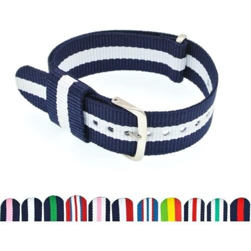 18mm/20mm/22mm/24mm Watch Strap Nylon Watchbands Nato Smartwatch Bracelet Woven Watch Band Pulseiras Correas Reloj Belt WB001