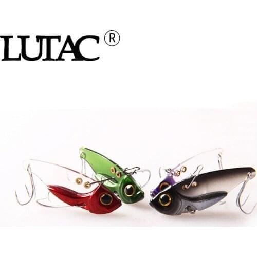 LUTAC Metal VIB Blade Lure 6g 3D Eyes Fishing Lure Hard Bait Fishing Tackle with Hook
