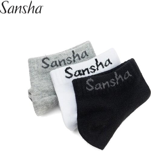 Sansha Summer Short Cotton Socks Thickness Soft Sport Leisure Womens Dance Socks Gym Workout Training 63AF001C