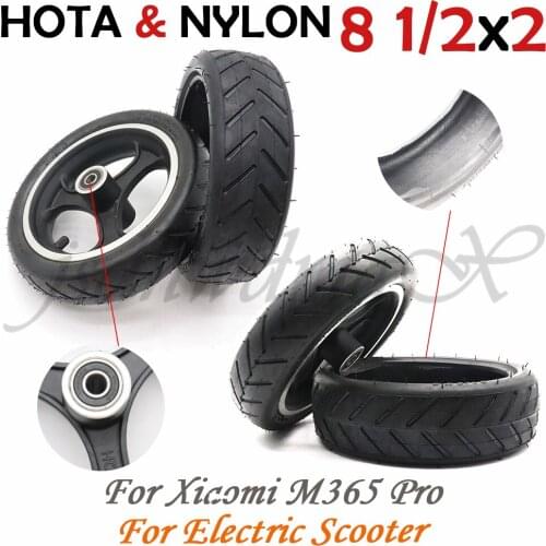 8.5 inch Xiaomi M365 Electric Scooter Tire 8 1/2x2 Tubeless Tire Explosion-proof Tire Mijia Scooter Tire Outer Tube with Hub/Rim
