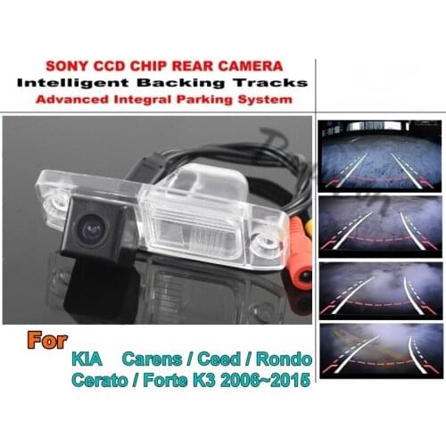 For KIA Carens / Ceed / Rondo / Cerato / Forte K3 2006~2015 Smart Tracks Chip Camera HD CCD Intelligent Dynamic Rear View Camera