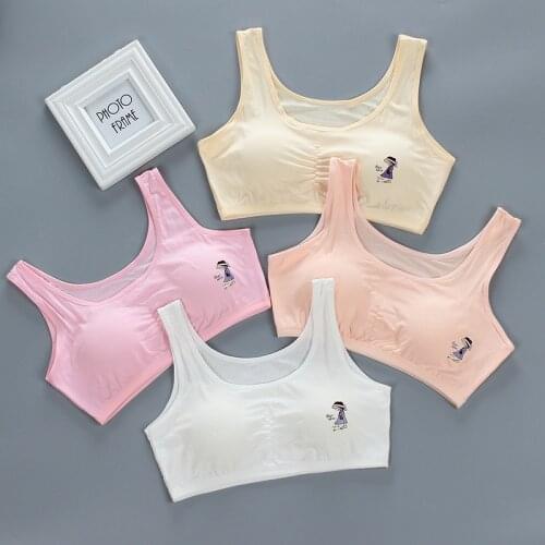 Girl Top Bra Teen Lingerie Brassiere Fille 12 14 Sport Vest Undies Schoolgirl Underwear Racerback Training Bras 10-18Y Kids