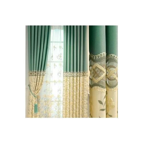 European style spring flower curtains modern minimalist finished custom curtains