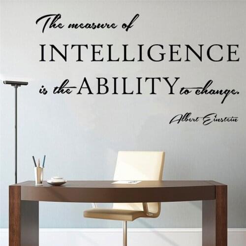 Vinyl Office Wall Stickers Measure Intelligence Inspirational Words Decal Education School Art Design decoration Decal HY523