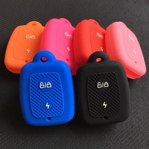 ZAD Silicone car key case cover protector skin holder shell for Perodau Myvi 2006 Yvi Viva Alza 2 buttons key set car accessory