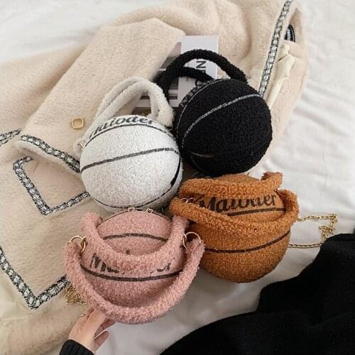 Women Bag Autumn Winter Basketball Bag Fashion Circular Chains Letter Fashion Shoulder Bags Pures And Bags Crossbody