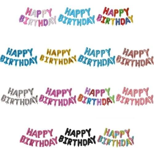 1 Set Birthday Party Balloons Happy Birthday Letter Foil Balloon Baby Shower Anniversary Event Party Decor