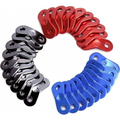 10/20pcs Outdoor Camping Cord Runners Rope Tensioners Aluminum Alloy Tent Guy Line Rope Tensioners Tent Accessories