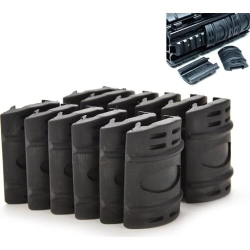 12Pcs/lot Rubber Handguard Quad Rail Covers Tactical For Picatinny/Weaver Black Rail Rubber Cover Panels Guard Covers Wholesale