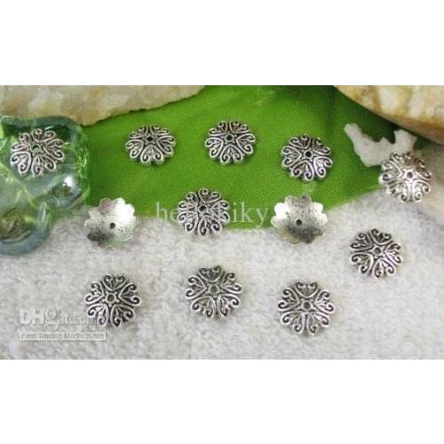 1350pcs Tibetan silver heart bead caps A10359